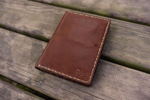 No.06 Leather Passport Holder - Chocolate Brown