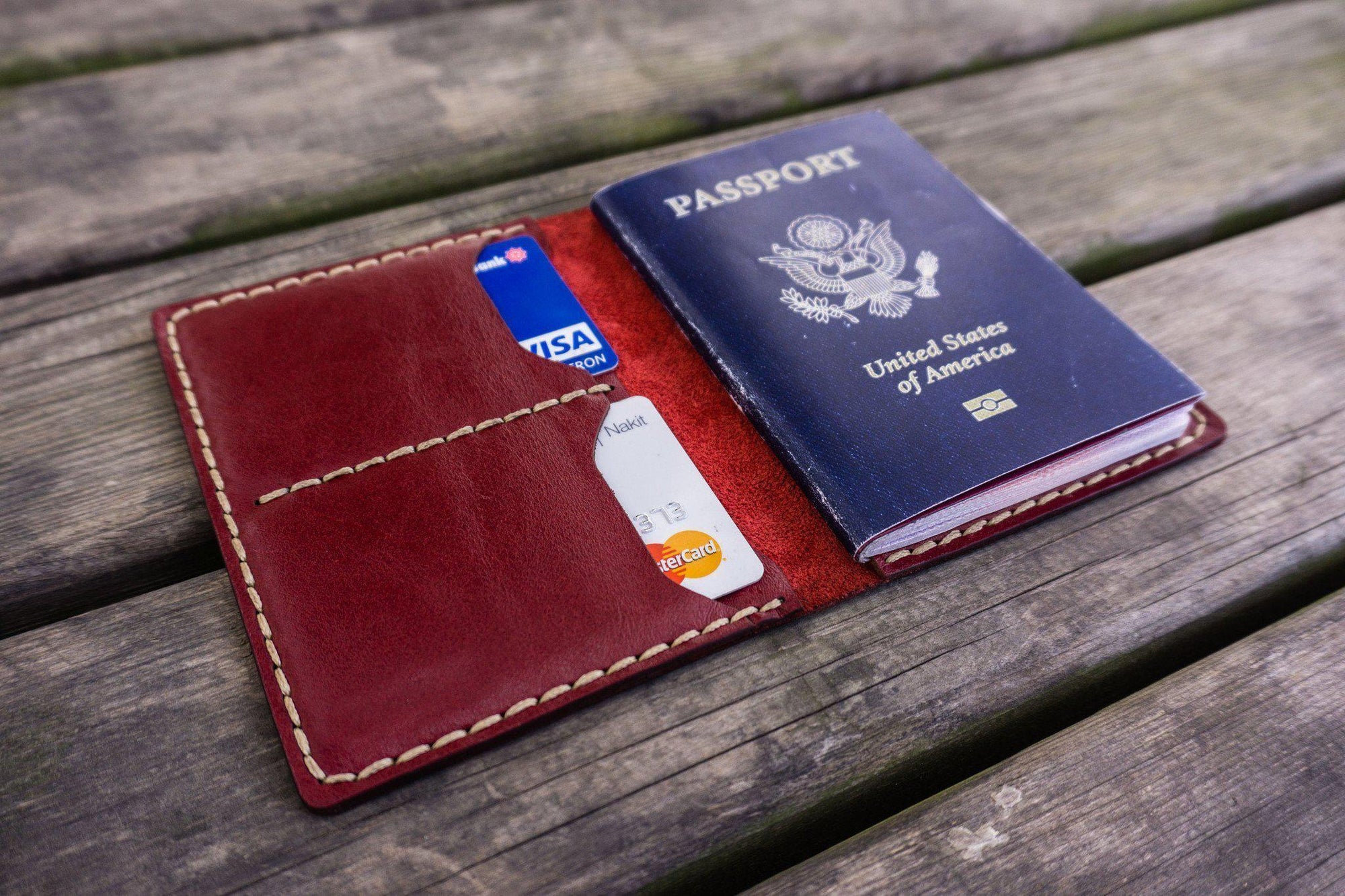 Handmade leather passport TN bundle hotsell .