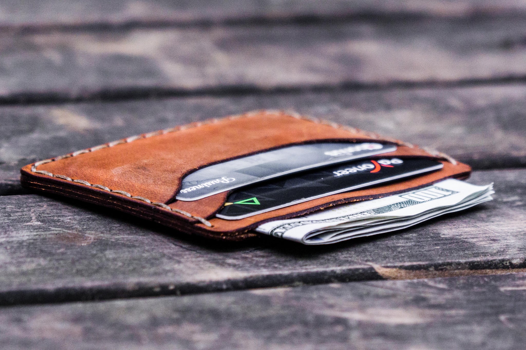 Handmade Leather Wallet Insert - Regular Size - Crazy Horse Brown