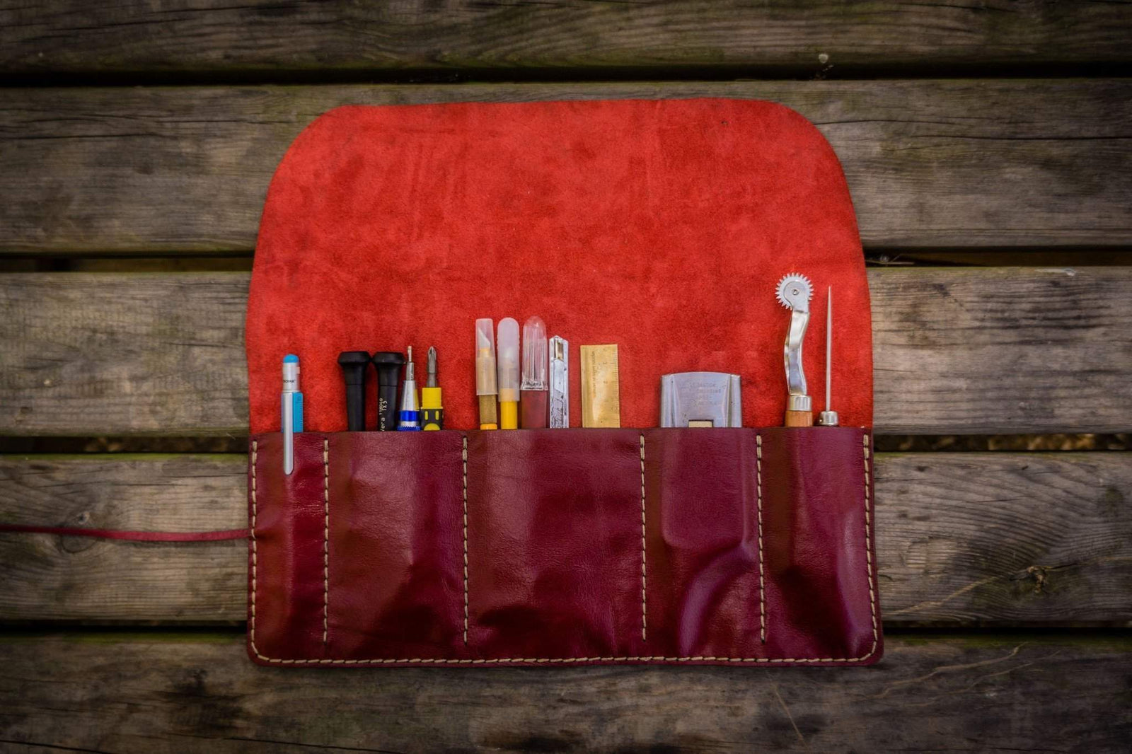 Pen Case Holder, Custom Pencil Case, Handmade Unique Pencil Holders,  Leather Pen Holder Cases, Roll up Case, Personalized Pen Case -  Canada