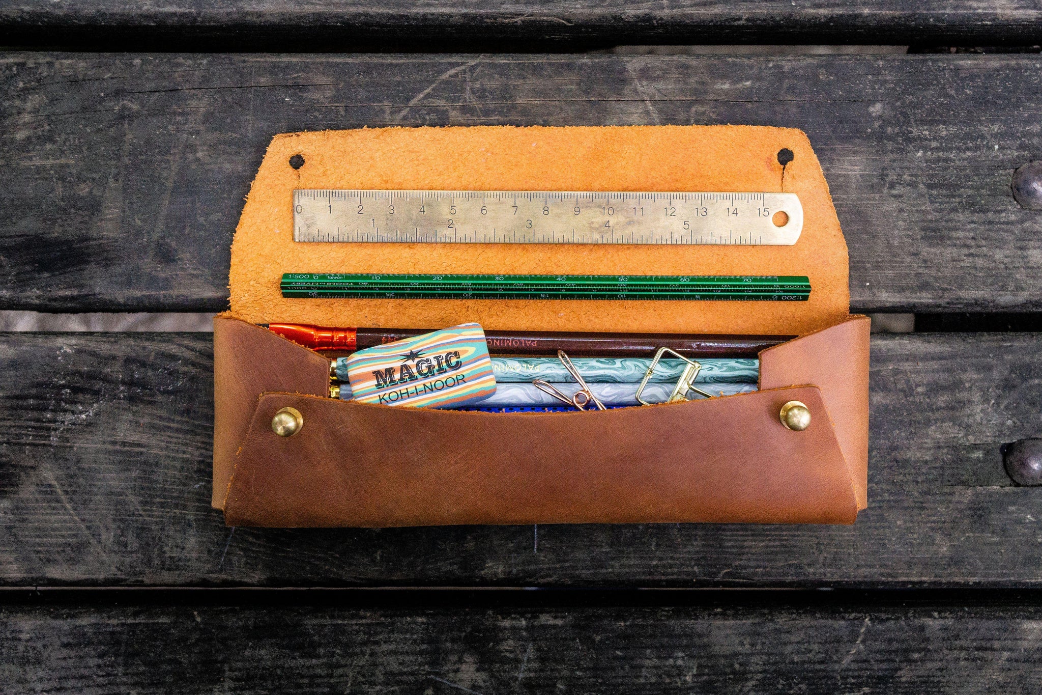 Almost Perfect' Leather Artist Pencil Case | Portland Leather Goods
